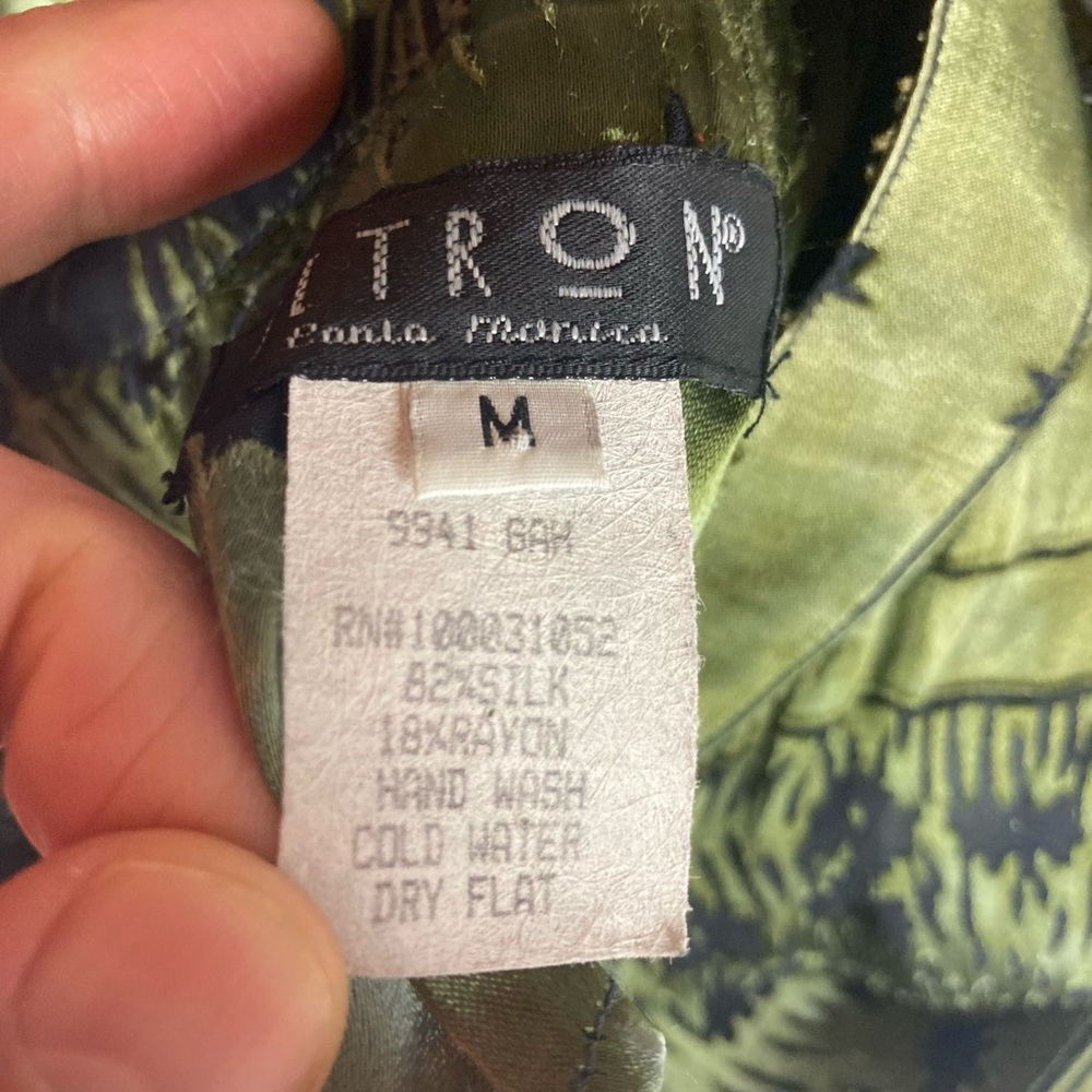Gorgeous Green Citron Silk and Rayon Sheer Goddess Blouse - Medium - Picture 16 of 16